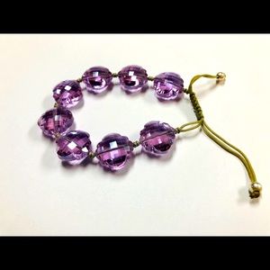 Lavender Glass Bead Bracelet